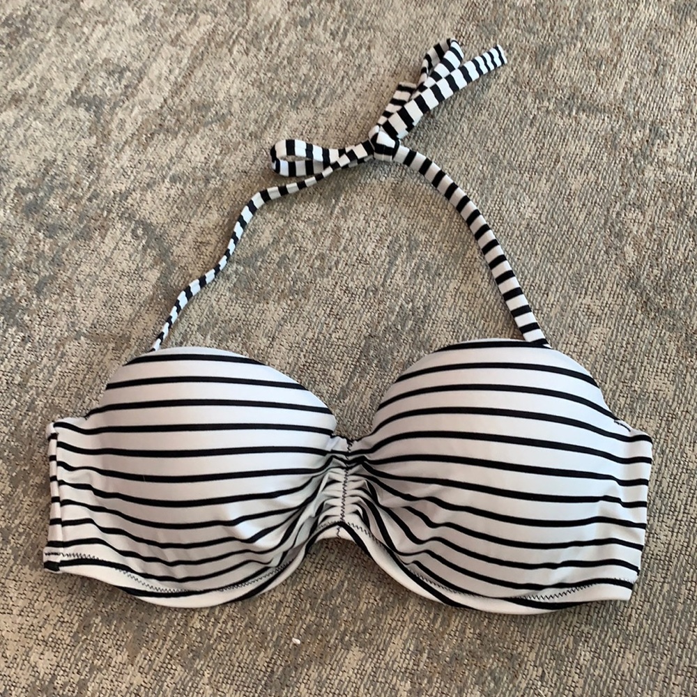 Victoria secret bandeau swim top with strips